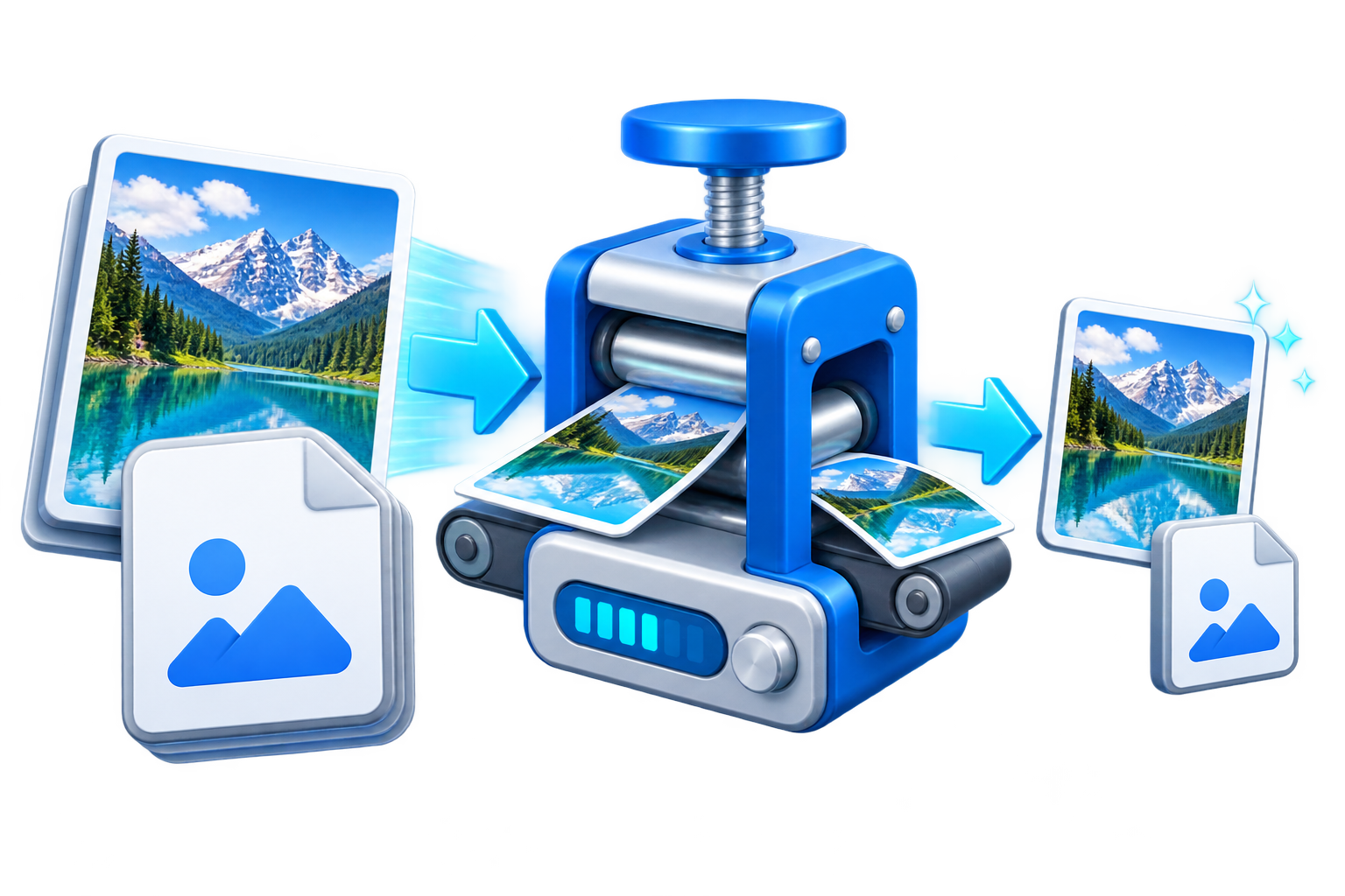 Image Compressor reducing image file size while preserving good visual quality