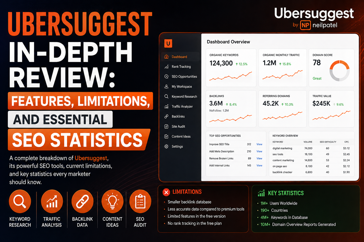 Ubersuggest Analysis: Top Features, Limitations &amp;amp; Important SEO Stats