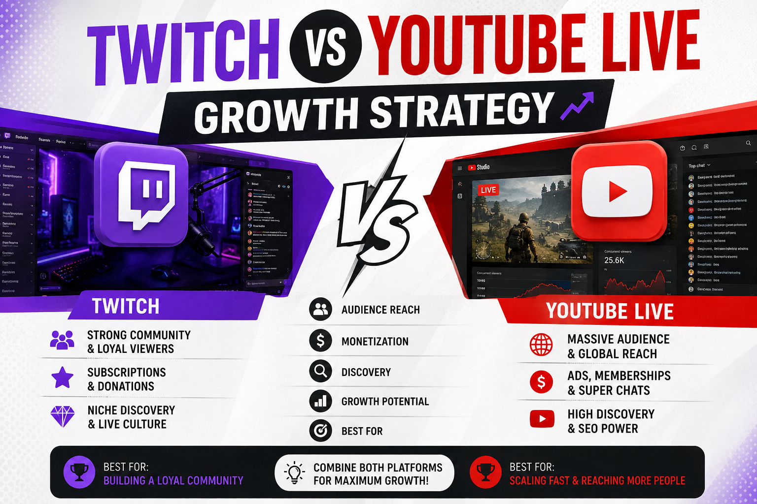 Twitch vs YouTube Live: Which Is Better for Growth in 2026?